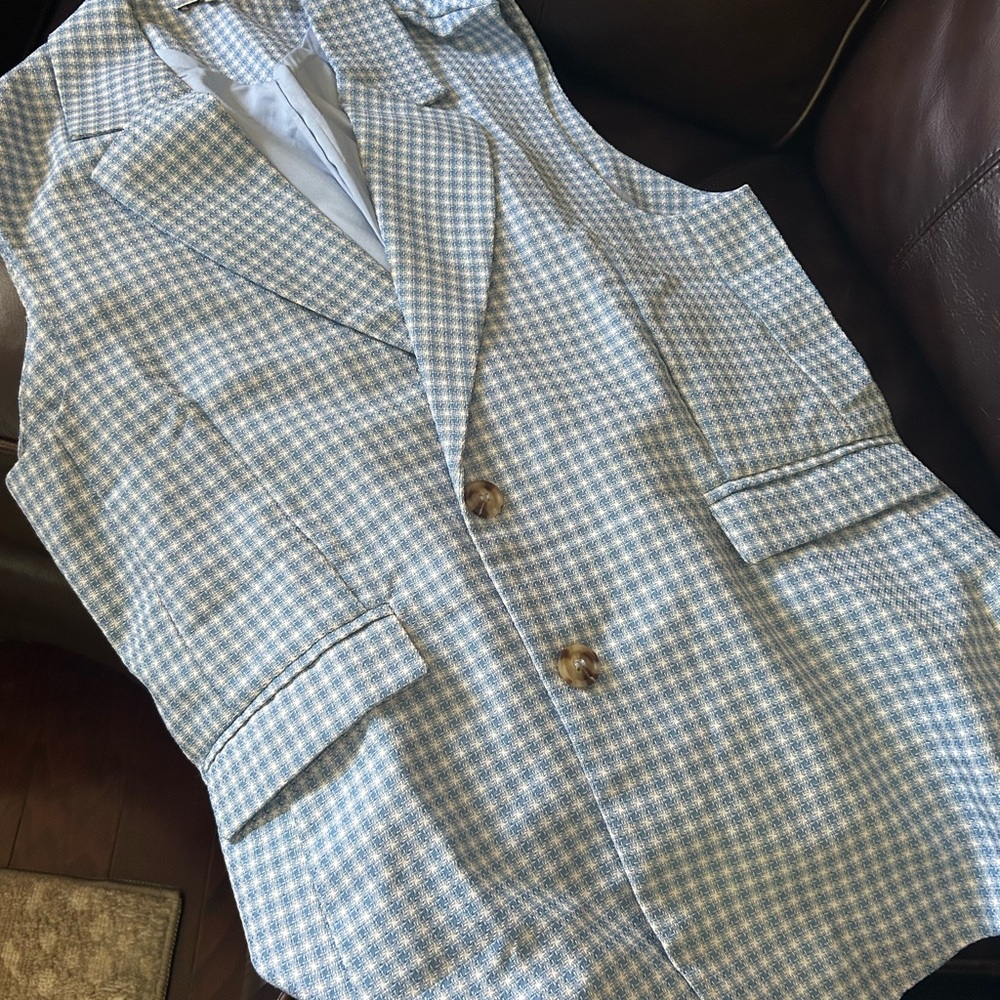 Fashion Nova Blue Textured Matching Set